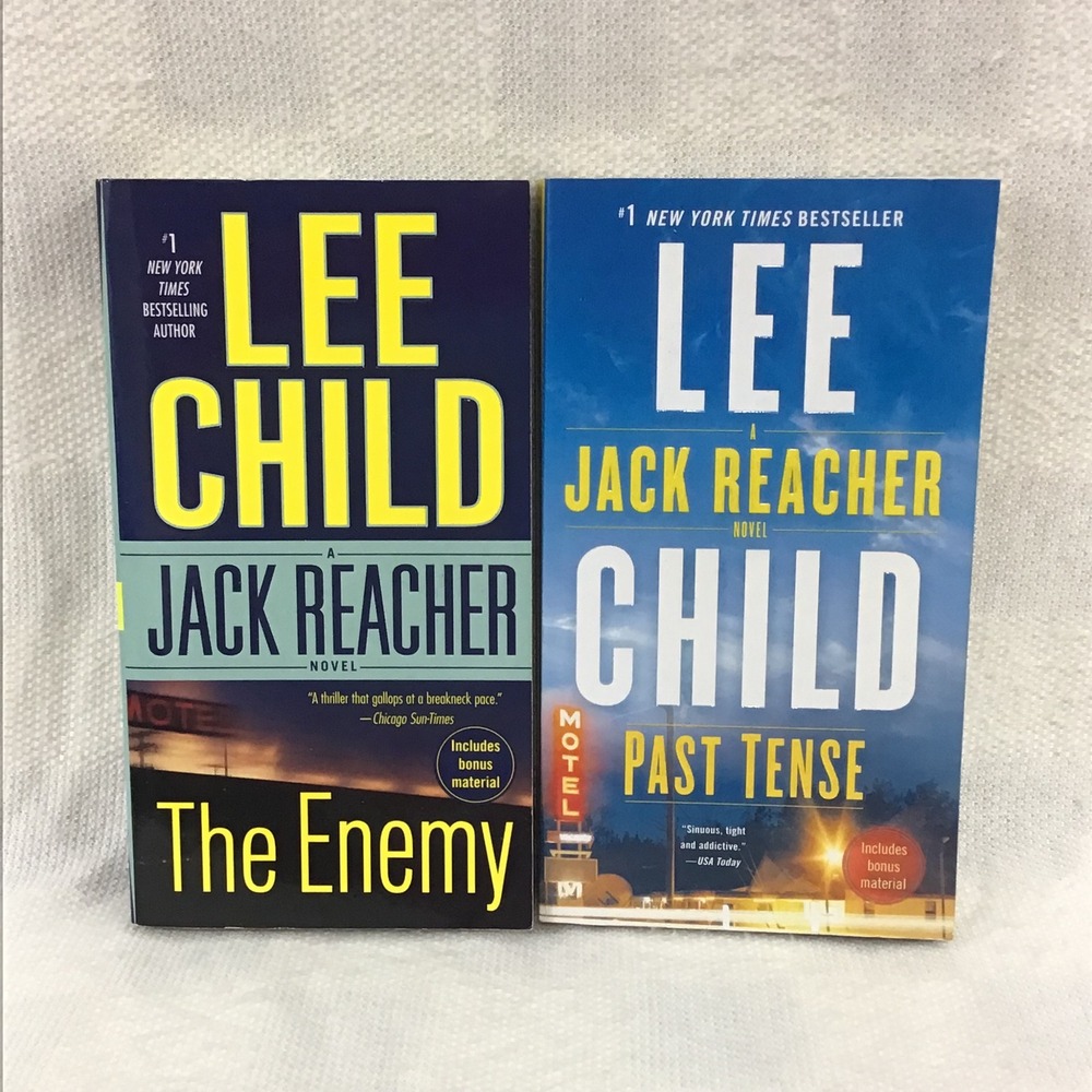Lee Child Jack Reacher 2 Book Lot The Enemy and Past Tense Mass Market PB